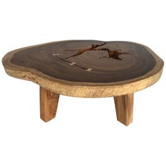 Table basse en bois de forme libre