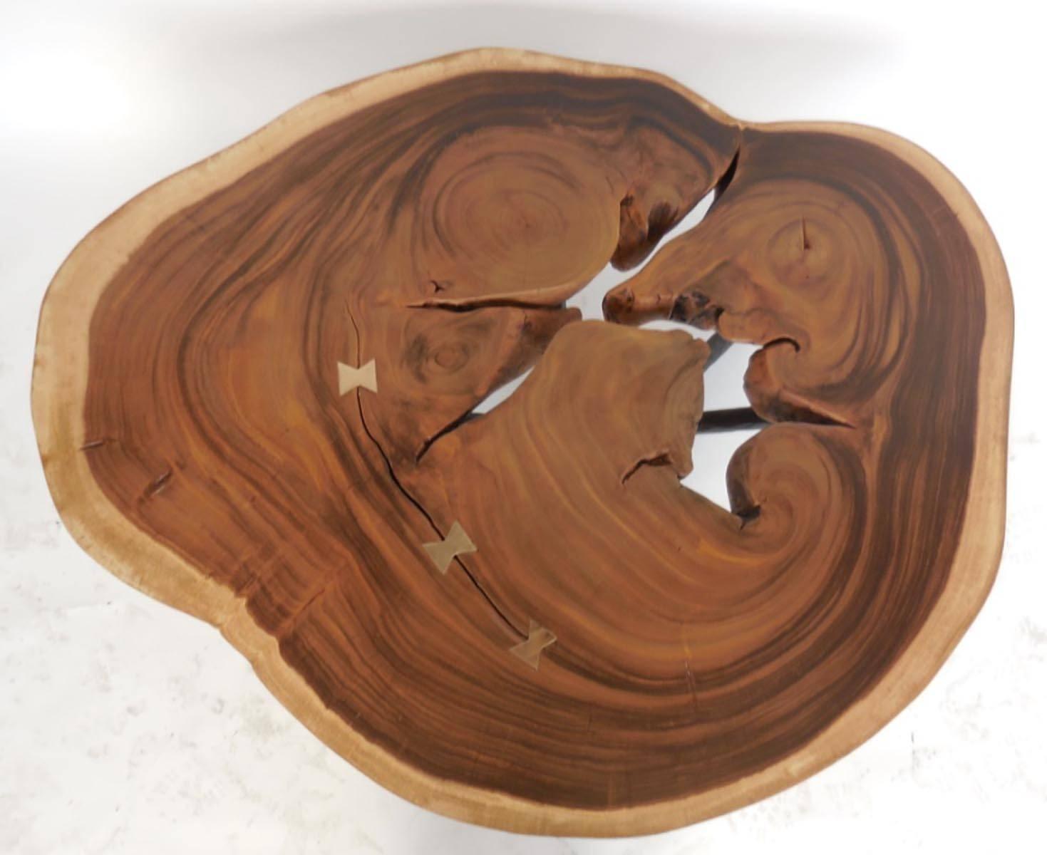 free form wood coffee table