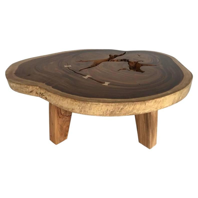 Table basse en bois de forme libre