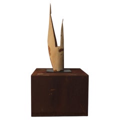 Free form wooden sculpture by Roland LAVIANNE