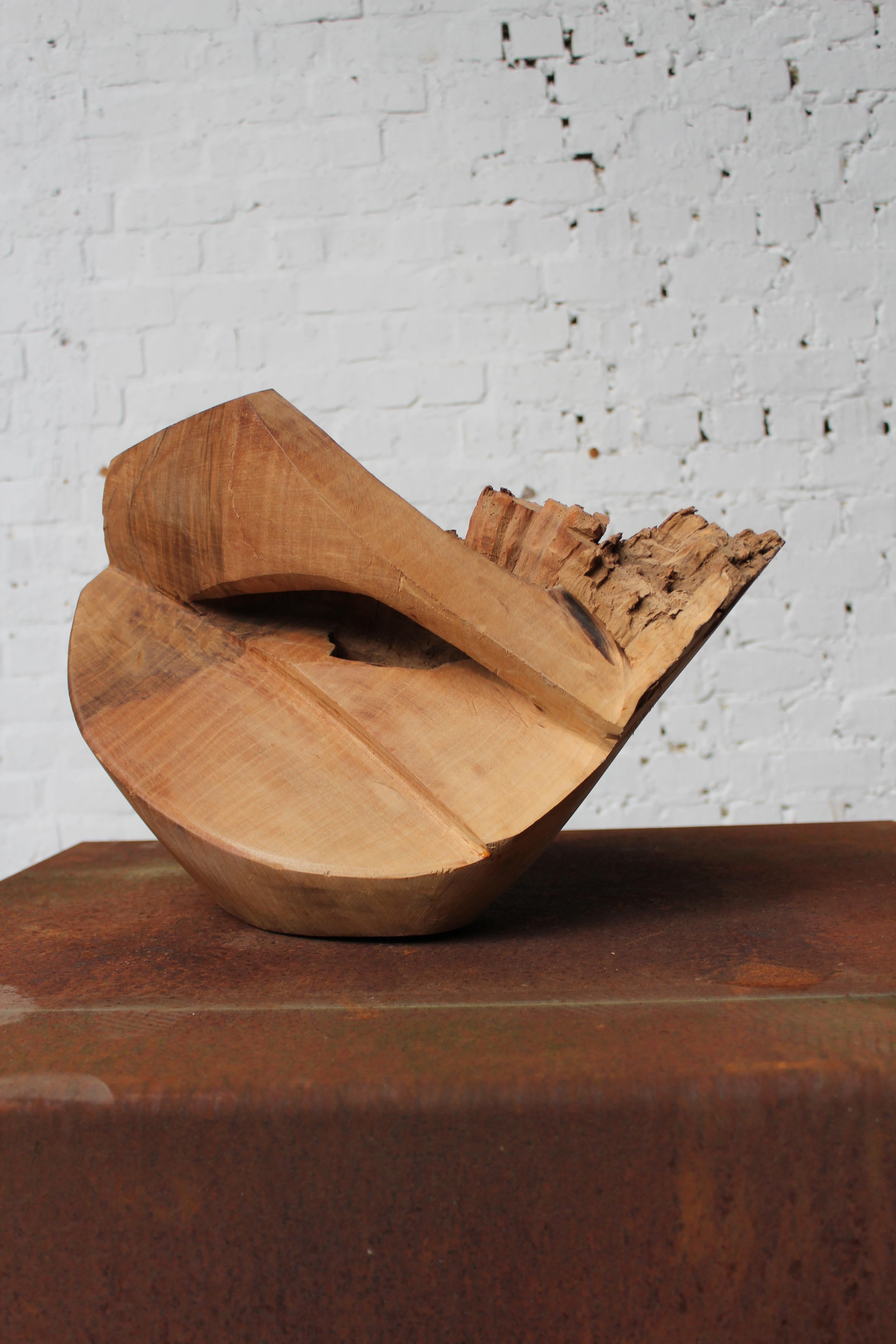 Free form wooden sculpture by Roland LAVIANNE (1948-2022). Circa 1990.