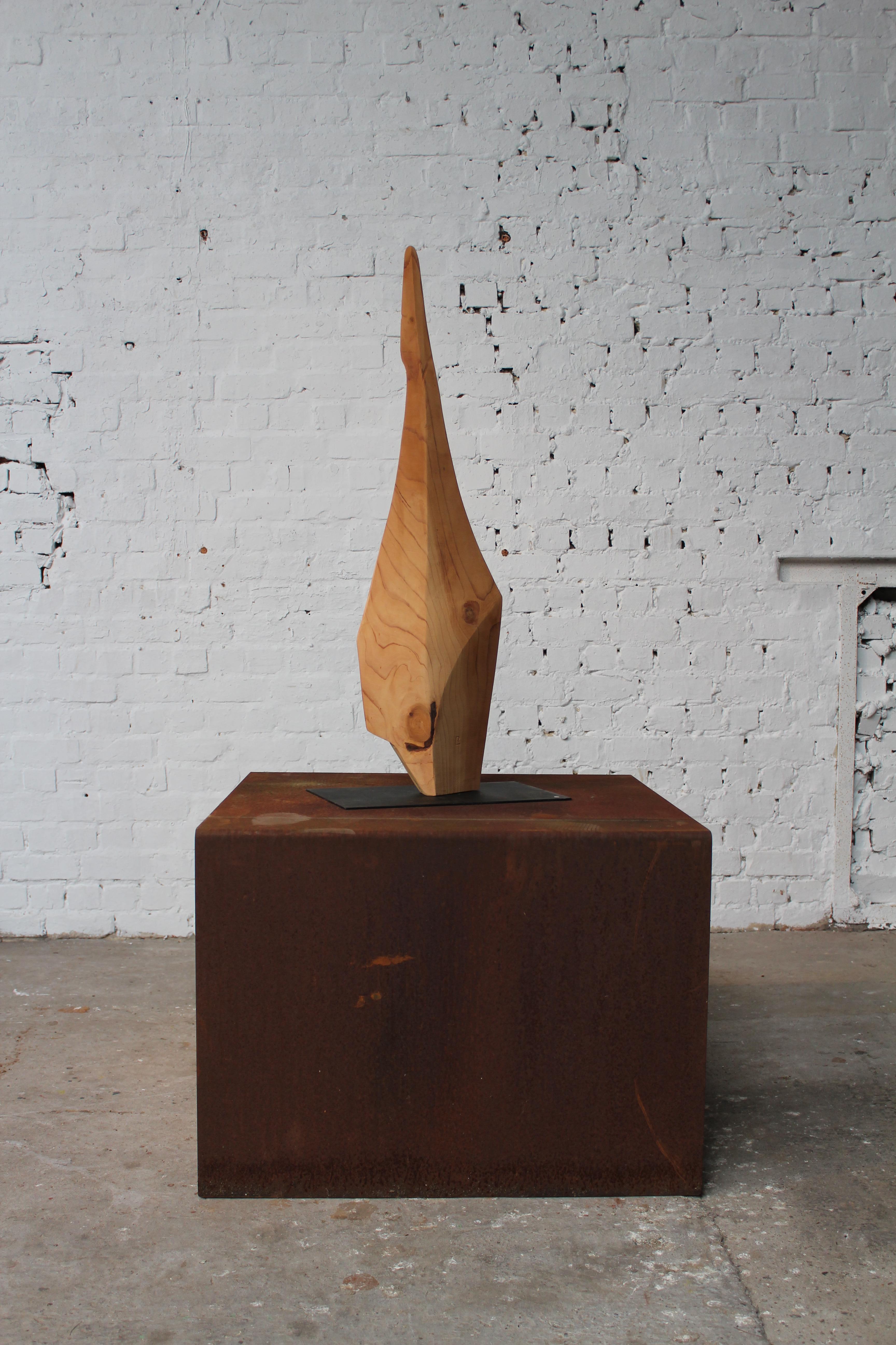 Organico moderno Scultura in legno a forma libera di Roland LAVIANNE in vendita