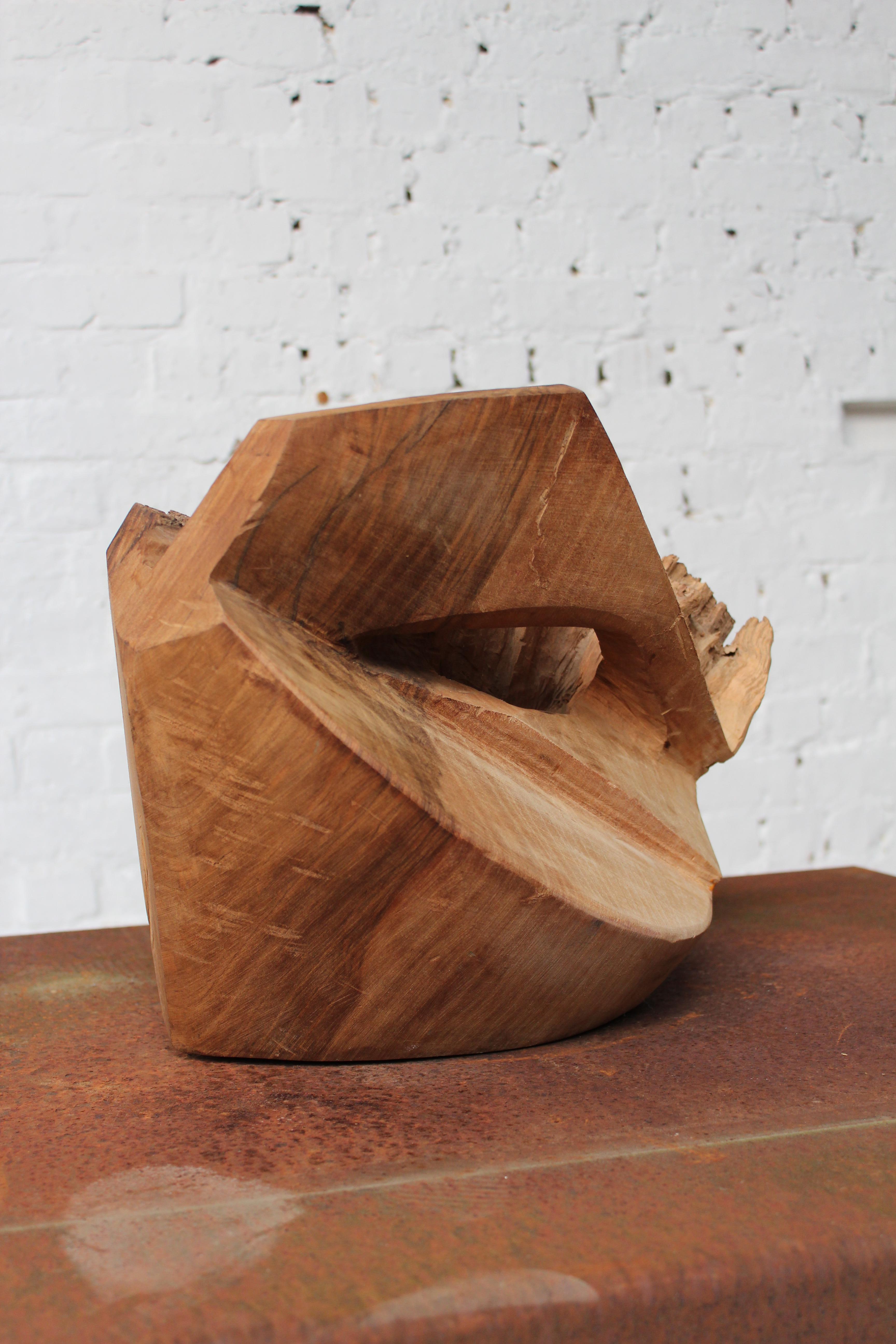 Organic Modern Free form wooden sculpture by Roland LAVIANNE For Sale