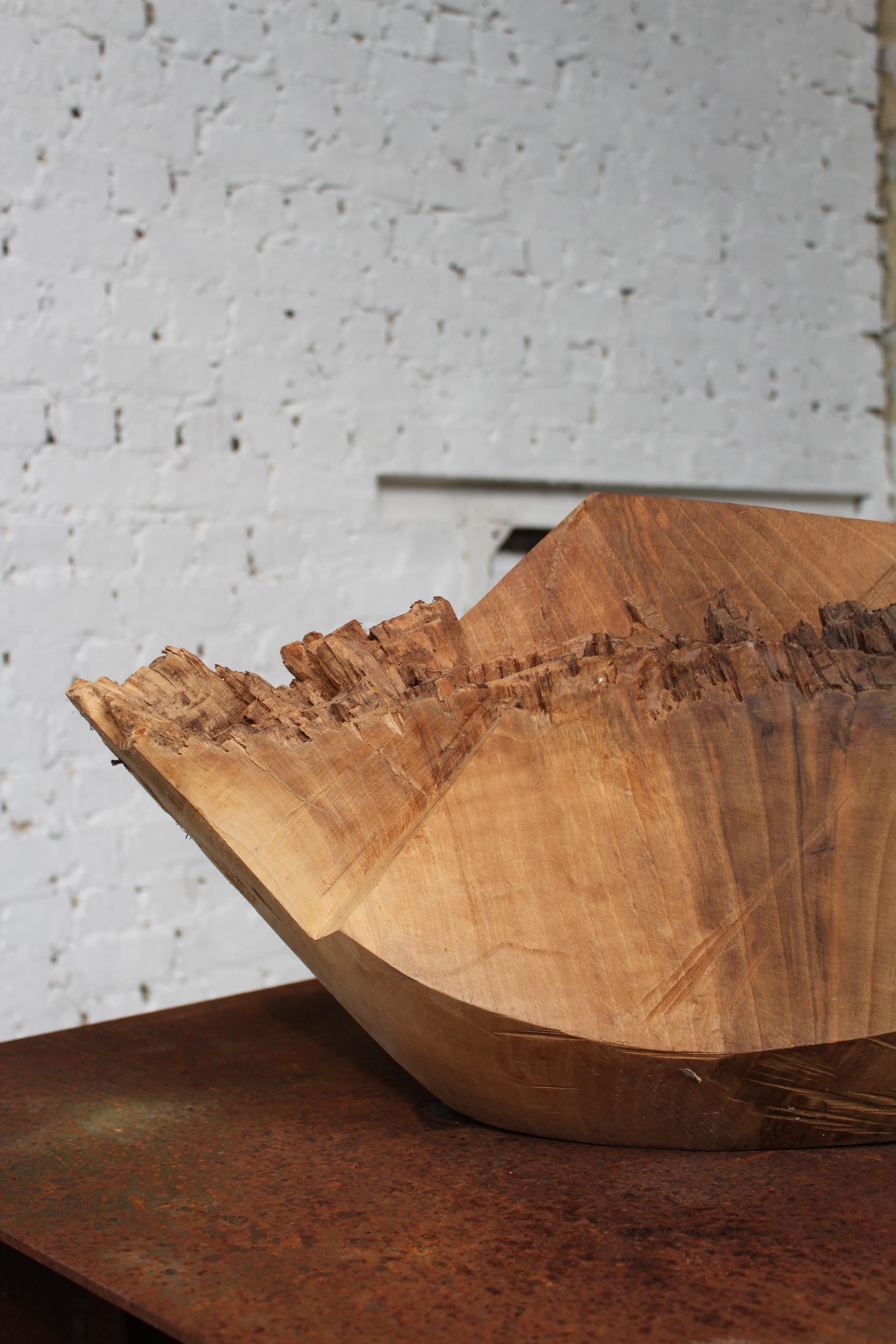 Belgian Free form wooden sculpture by Roland LAVIANNE For Sale