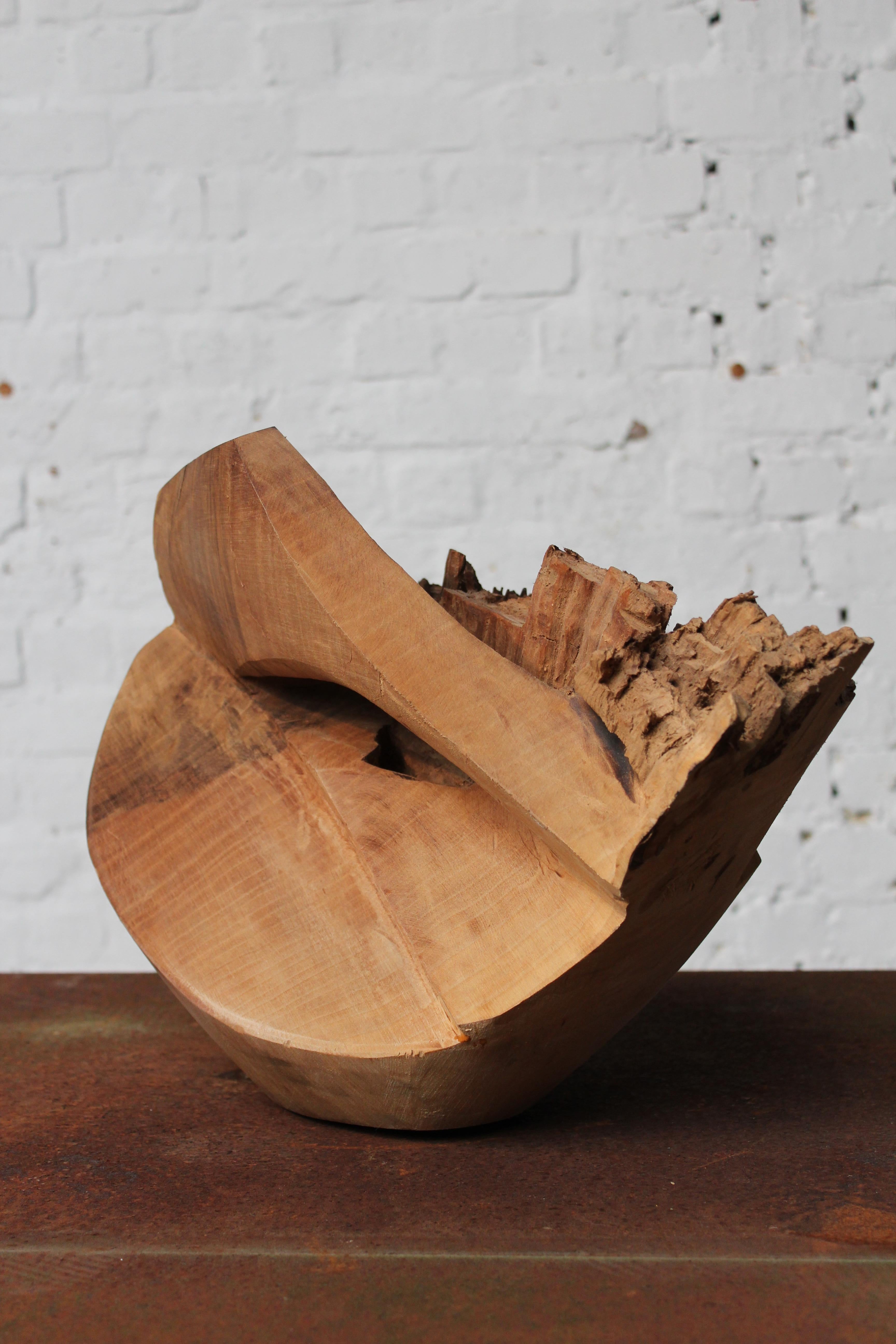 Free form wooden sculpture by Roland LAVIANNE In Good Condition For Sale In Haaltert, BE