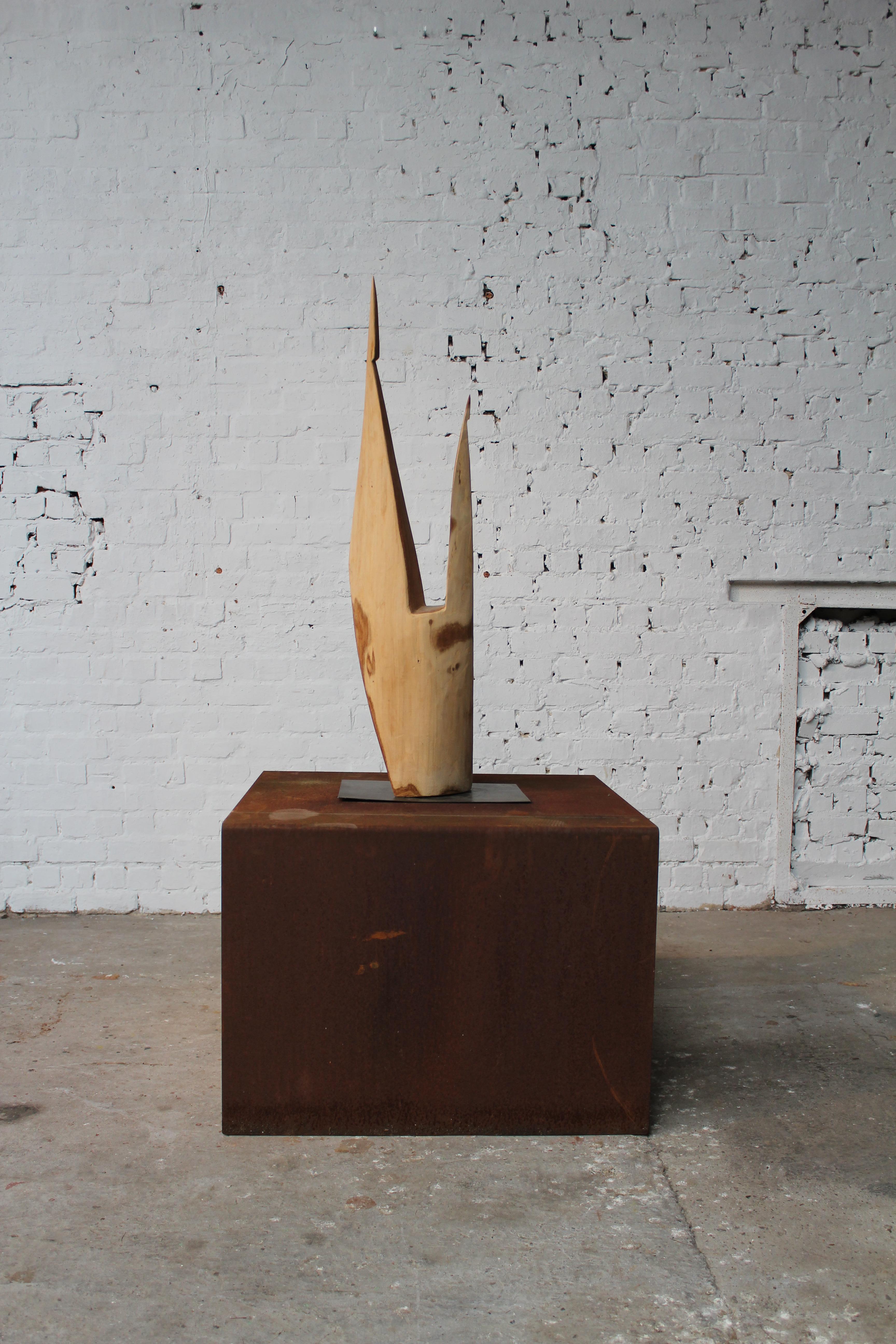 Scultura in legno a forma libera di Roland LAVIANNE In condizioni buone in vendita a Haaltert, BE