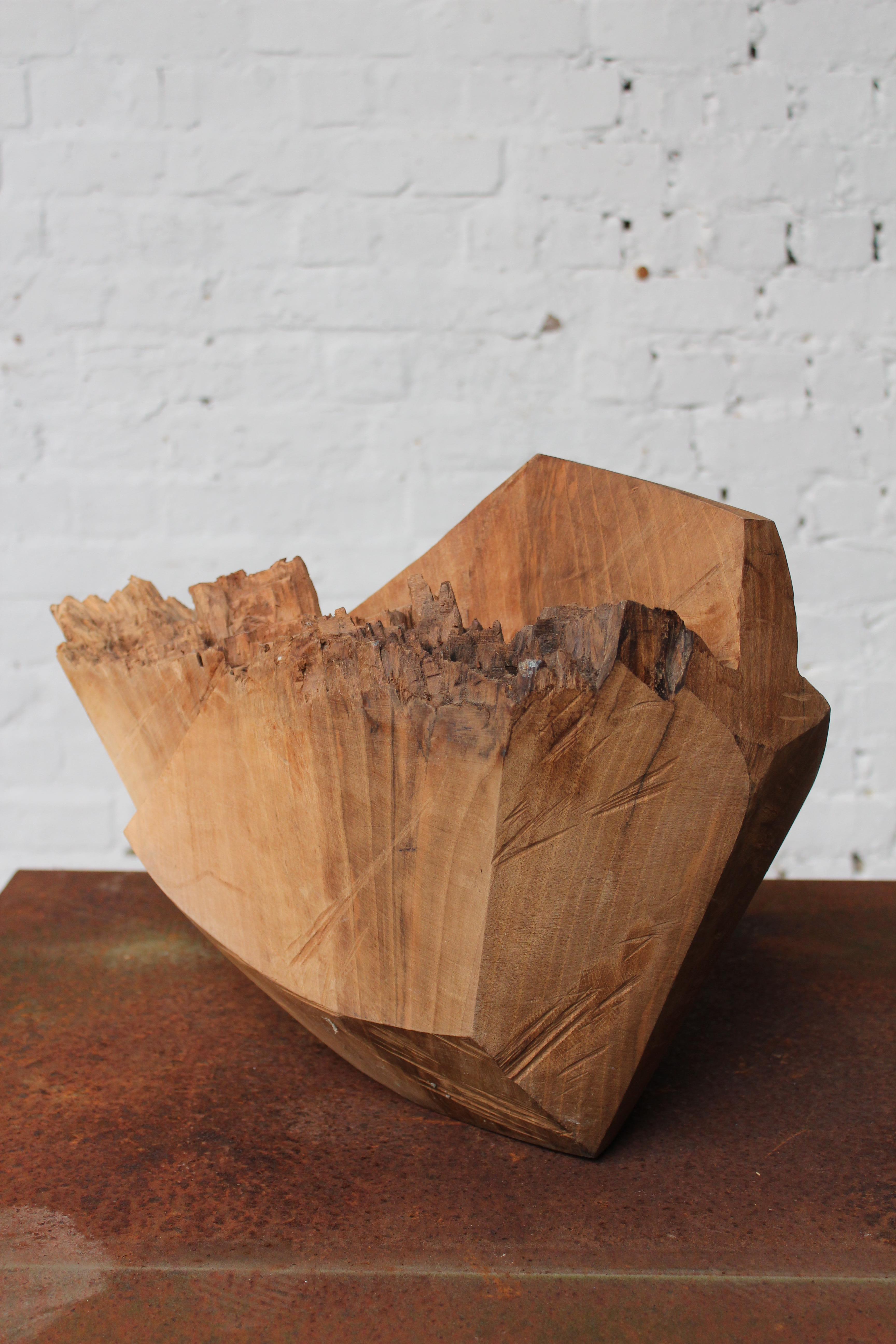 Late 20th Century Free form wooden sculpture by Roland LAVIANNE For Sale