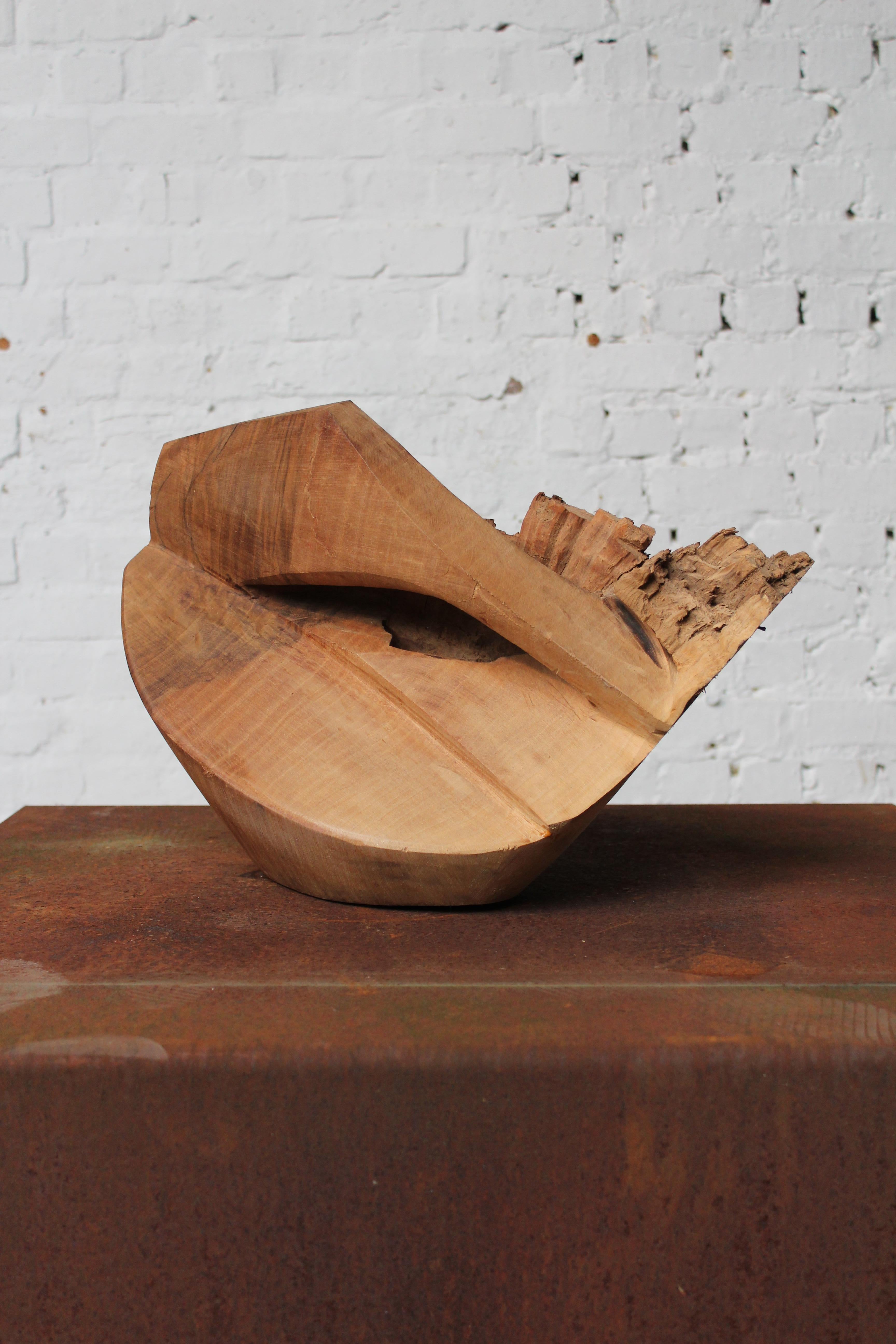 Wood Free form wooden sculpture by Roland LAVIANNE For Sale