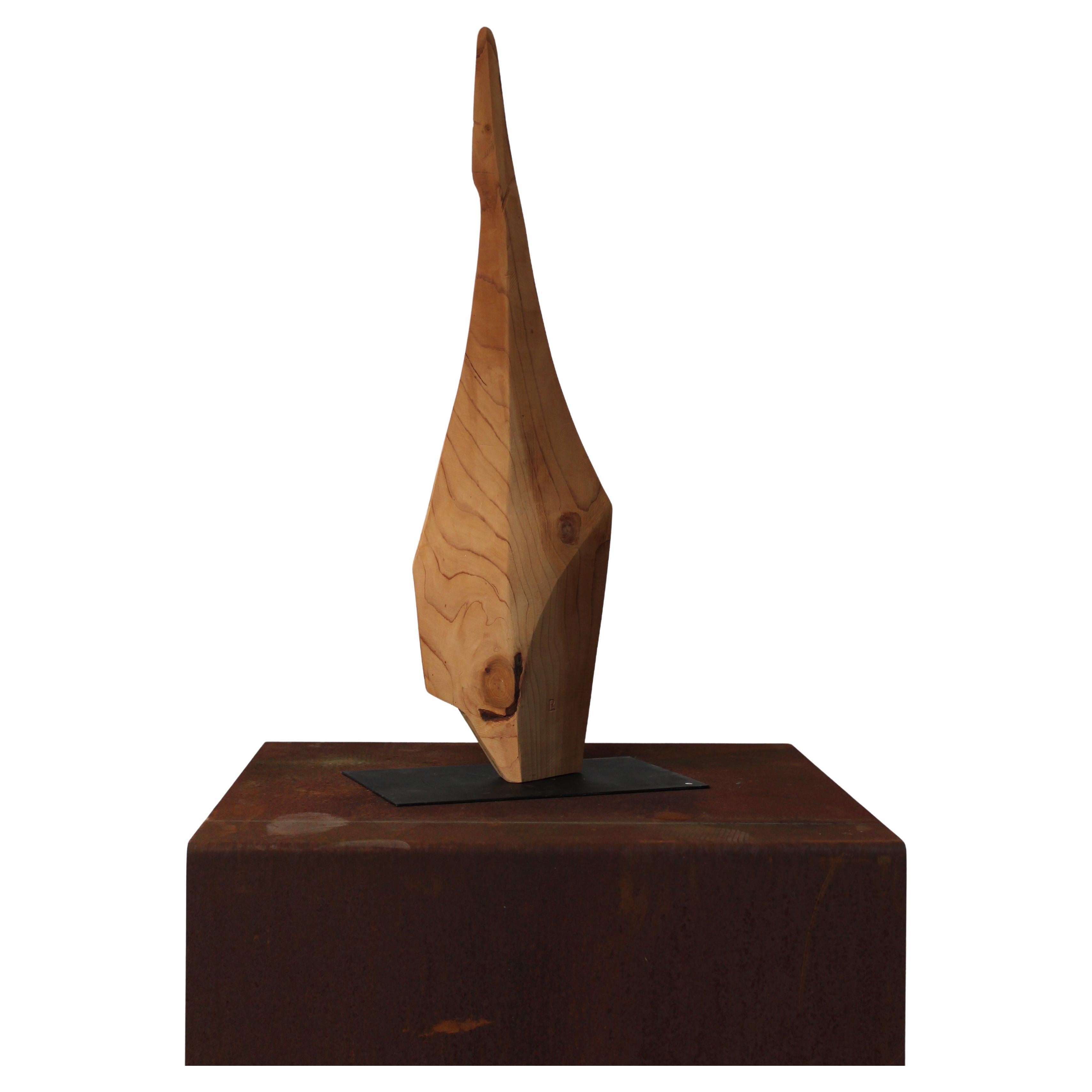 Scultura in legno a forma libera di Roland LAVIANNE