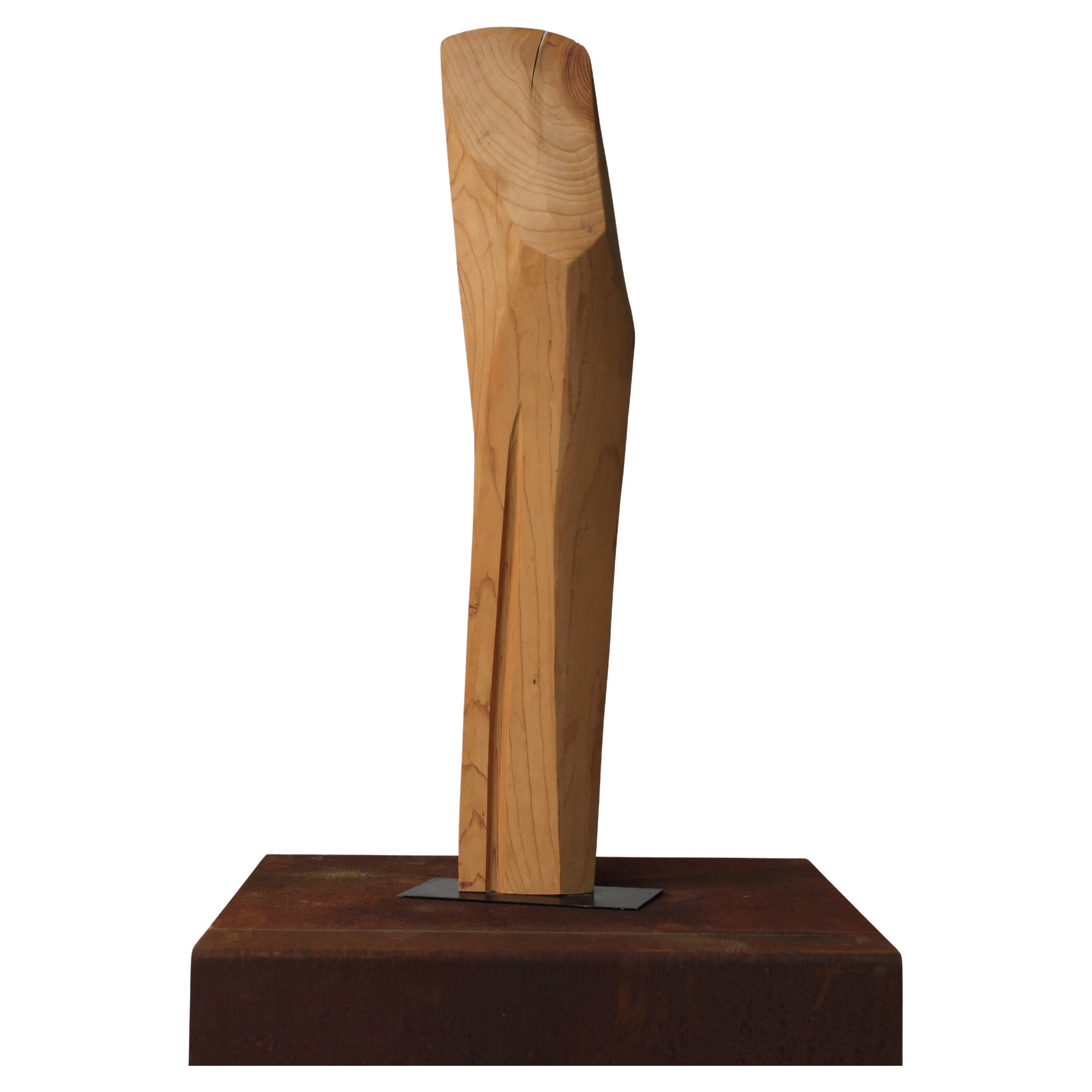 Sculpture en bois de forme libre de Roland LAVIANNE