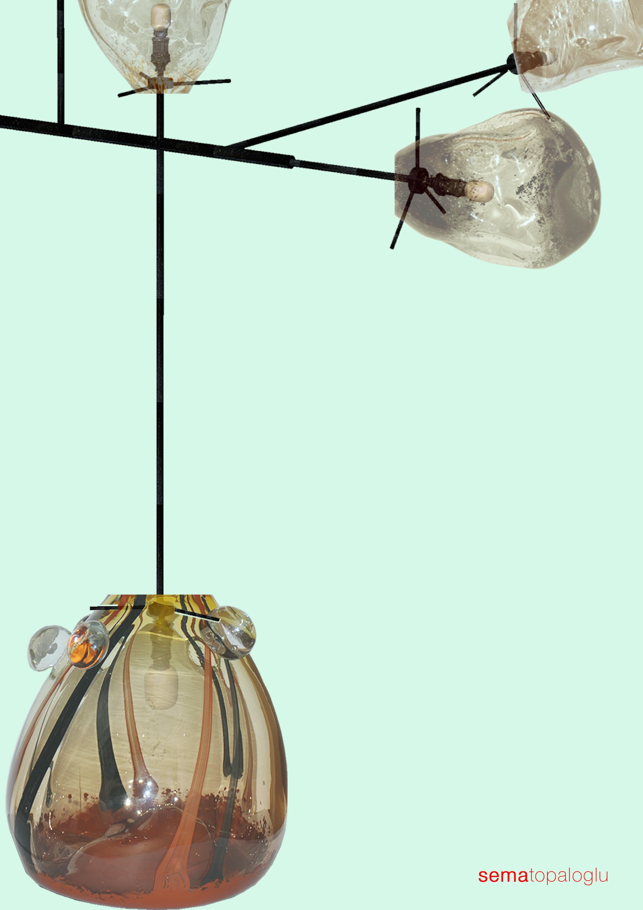 Welded free lamp collection - pendant lamp by Sema Topaloglu For Sale