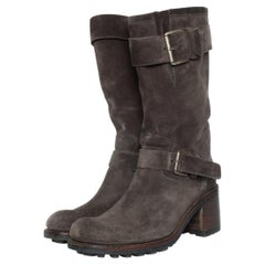 Free Lance, botas moteras de ante gris