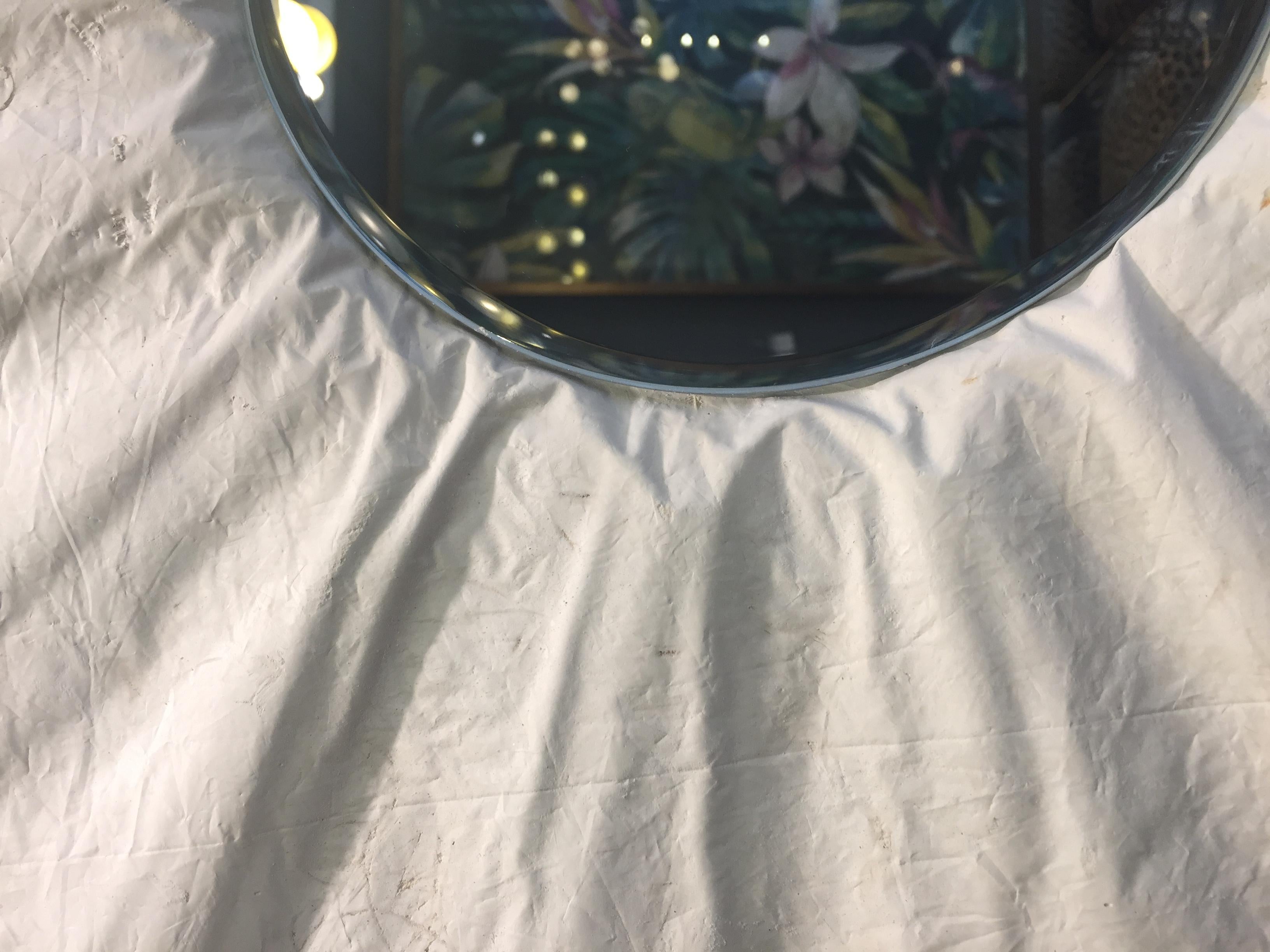 French Free Shape Plaster Mirror For Sale