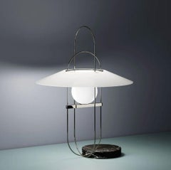 Free Ship Setareh Medium Table Lamp Marble Base W/Black Metal Wire Fontana Arte