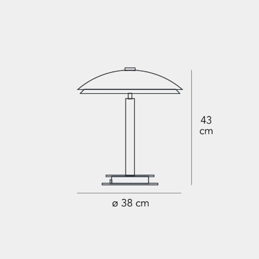 Kostenloser Versand Bis Tris Tischlampe Messing/Schwarz von Fontana Arte (Moderne) im Angebot