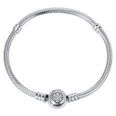 SPEDIZIONE GRATUITA - Bracciale in argento 925 - Forma floreale, zirconia cubica