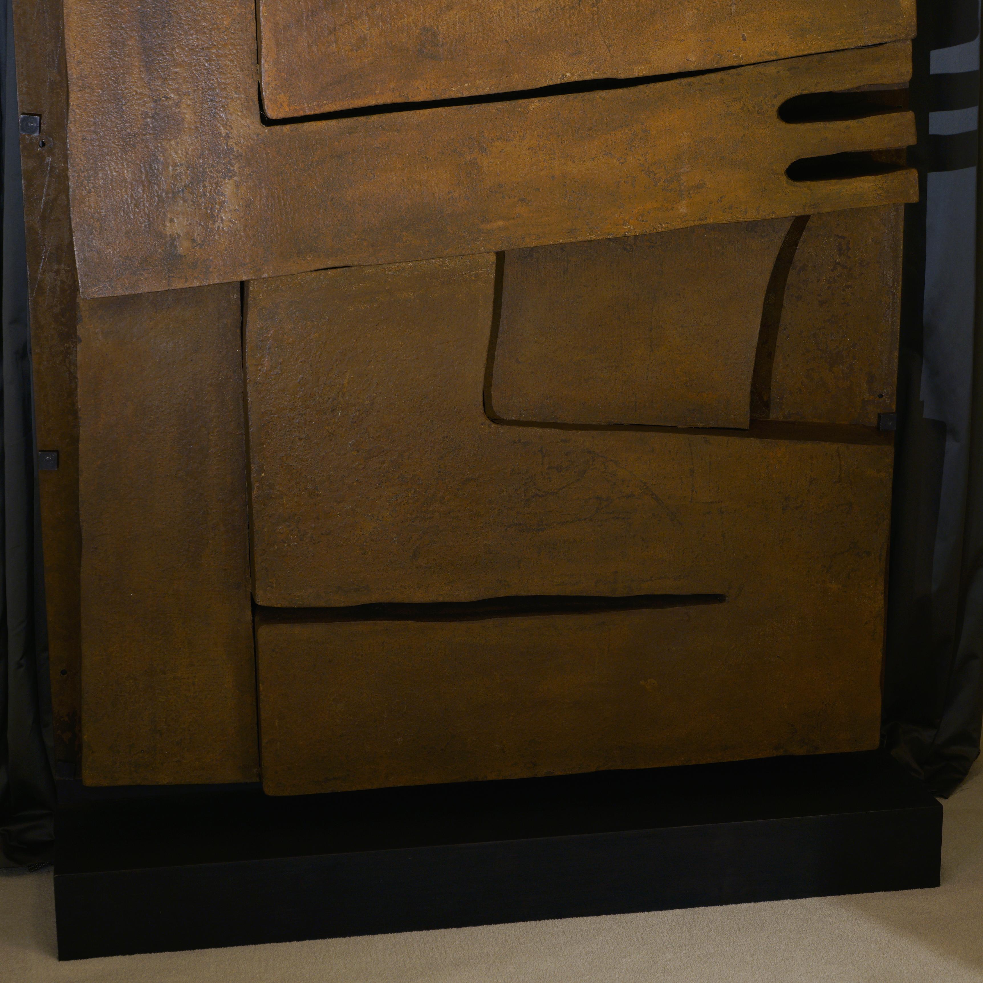 French Freestanding Abstract Steel Sculpture, France, 1973 For Sale