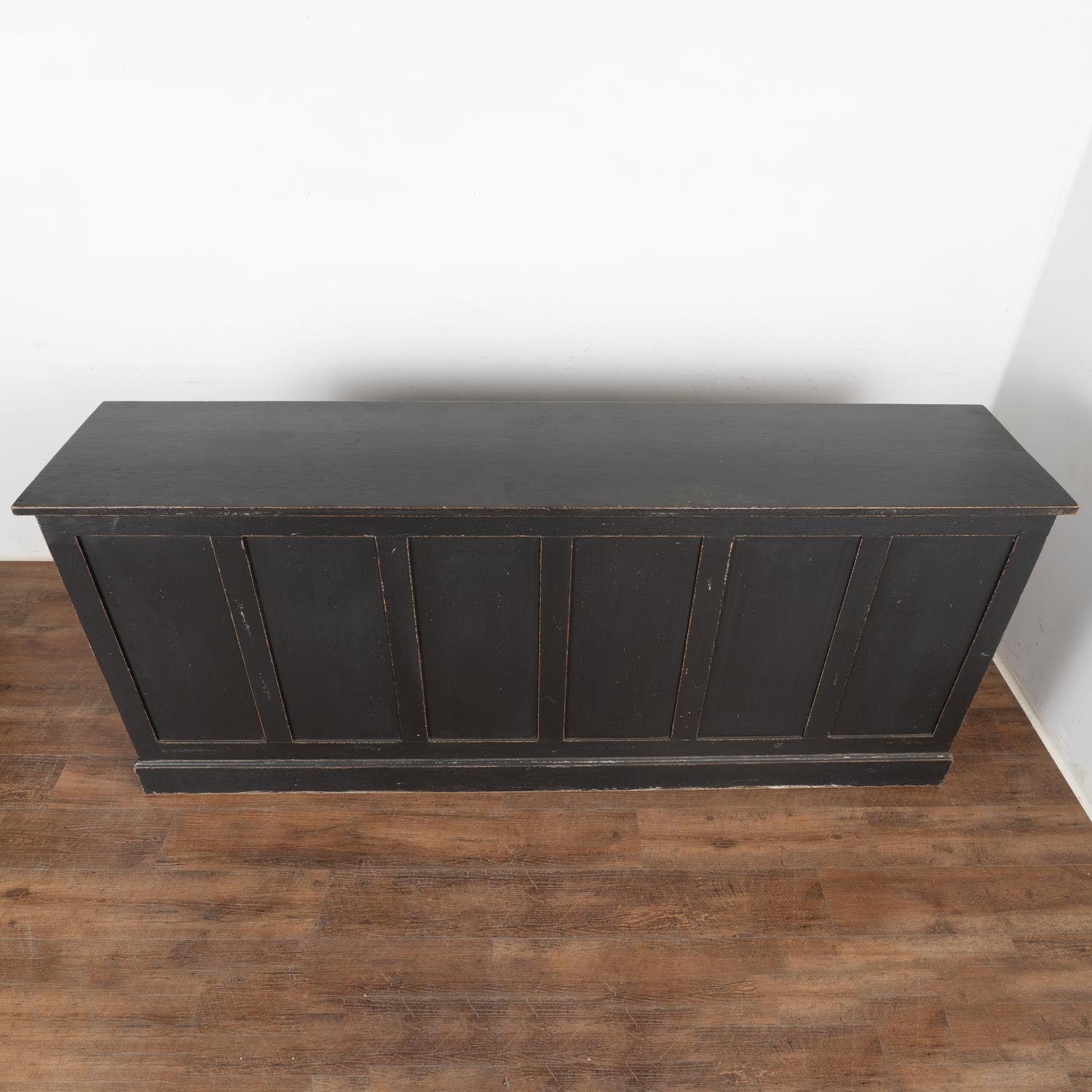 Country Free Standing Black Counter Kitchen Island, Denmark circa 1980 For Sale