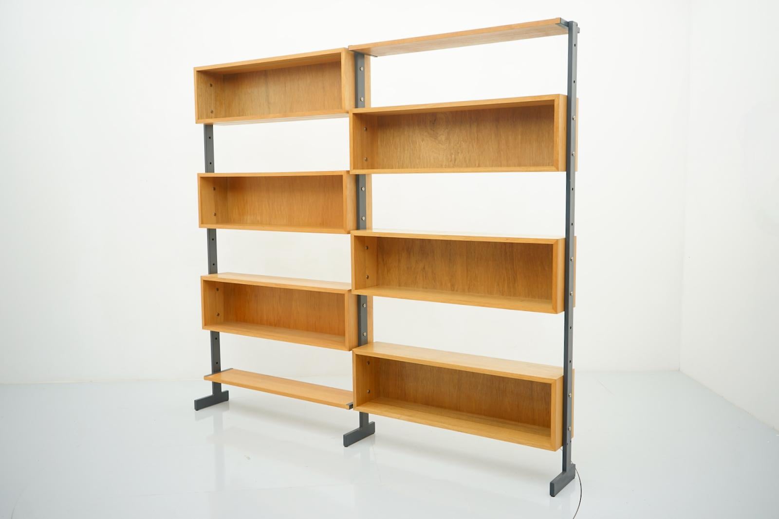 Mid-Century Modern Free Standing Book Case Shelf System, Germany, 1960s