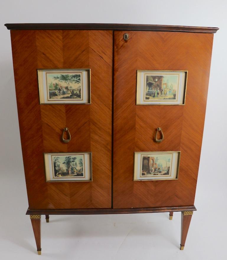 Neoclassical Free Standing Cabinet Bar by Paolo Buffa For Sale