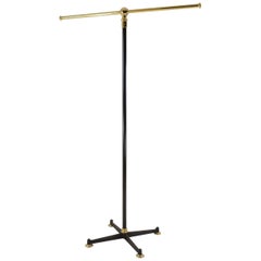 Free-Standing Clothes Rail or Clothes Stand, Solid Brass, Steel, Cast Iron