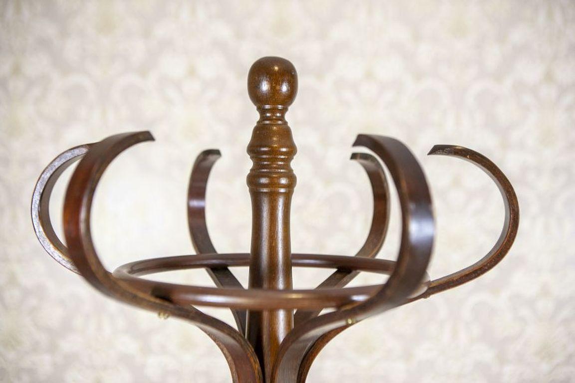 Appendiabiti a piantana in stile Thonet degli anni '70 in marrone scuro In condizioni buone a Opole, PL