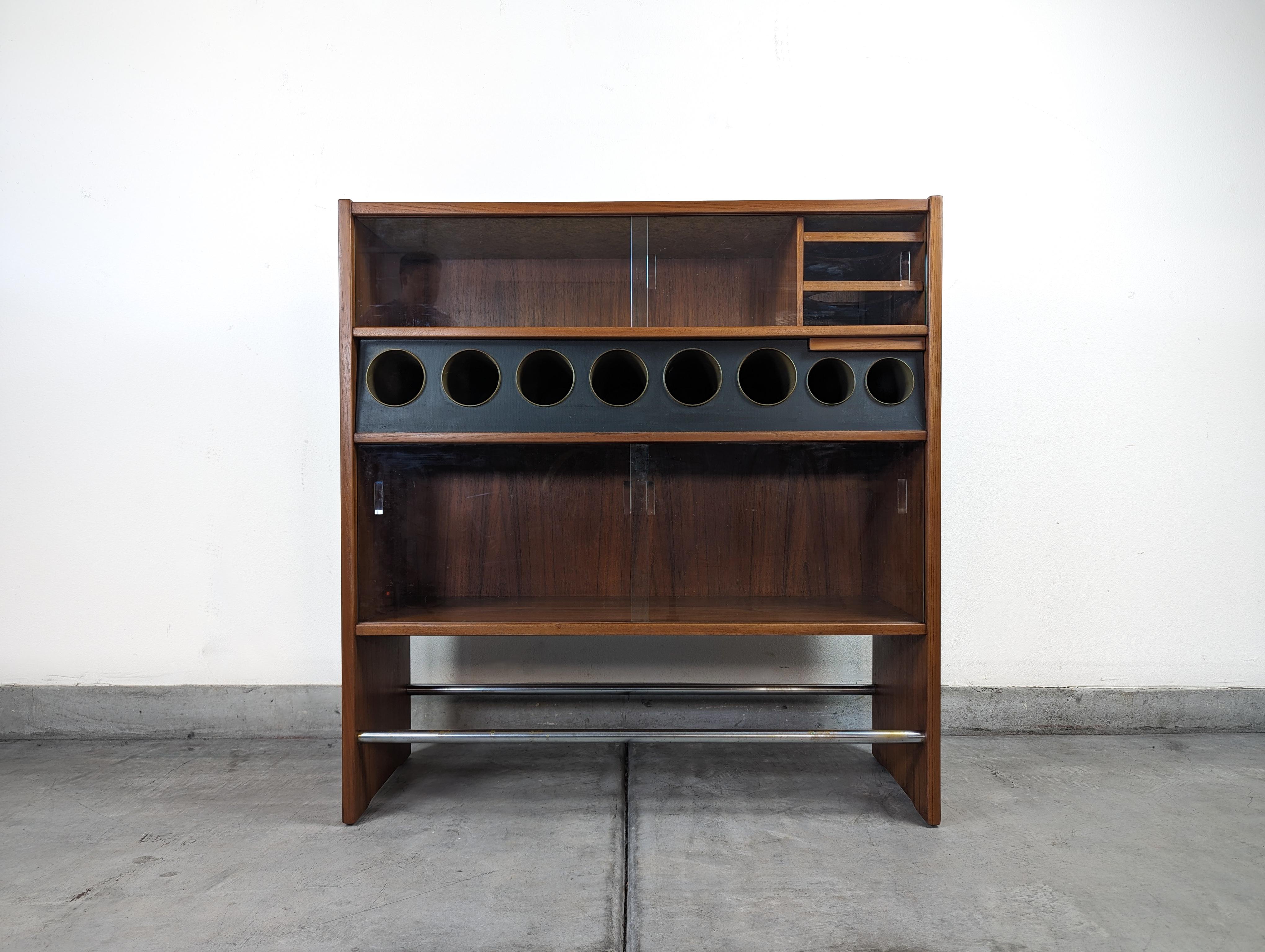 Walnut Free Standing Dry Bar by Poul Heltborg for Heltborg Mobler, Denmark, c1960s For Sale