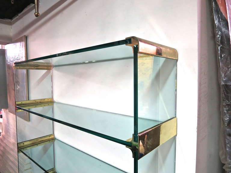 standing glass shelves