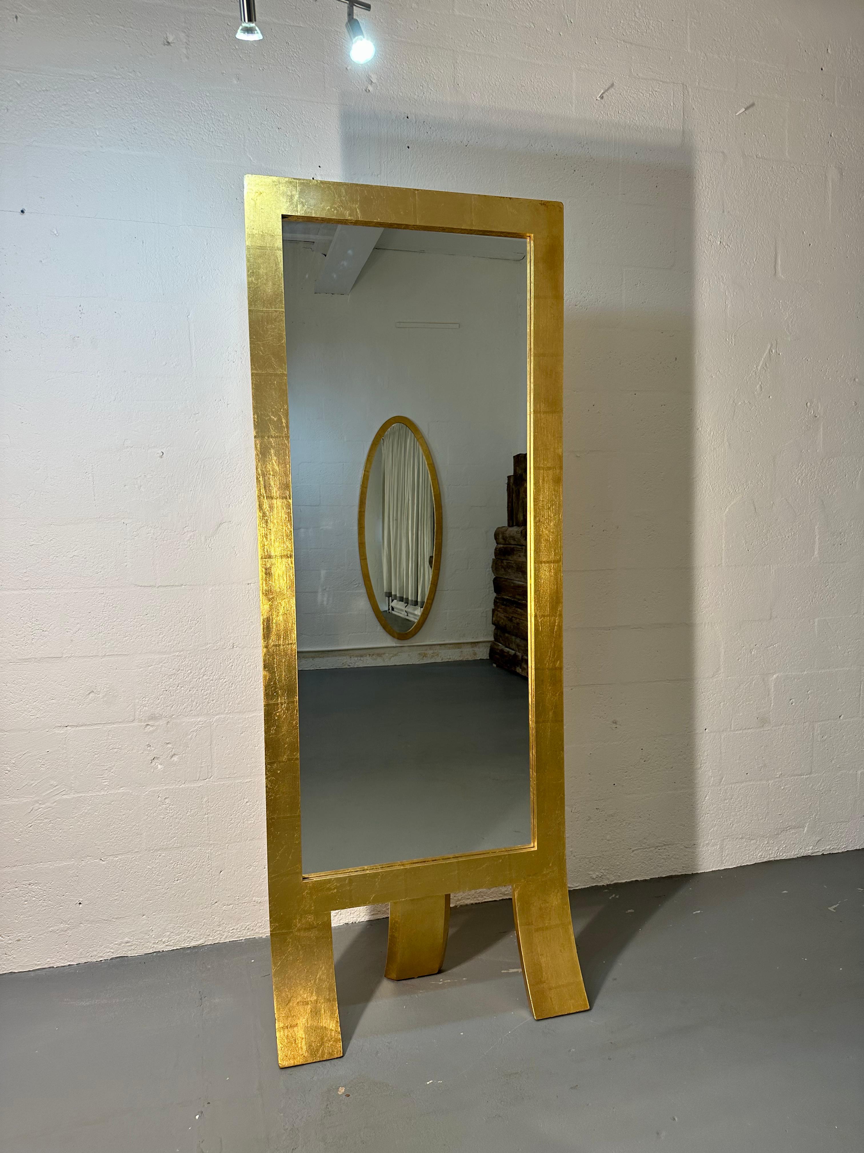 Moderne Séparation de pièces avec miroir doré, fait à la main par Rafael Calvo en vente