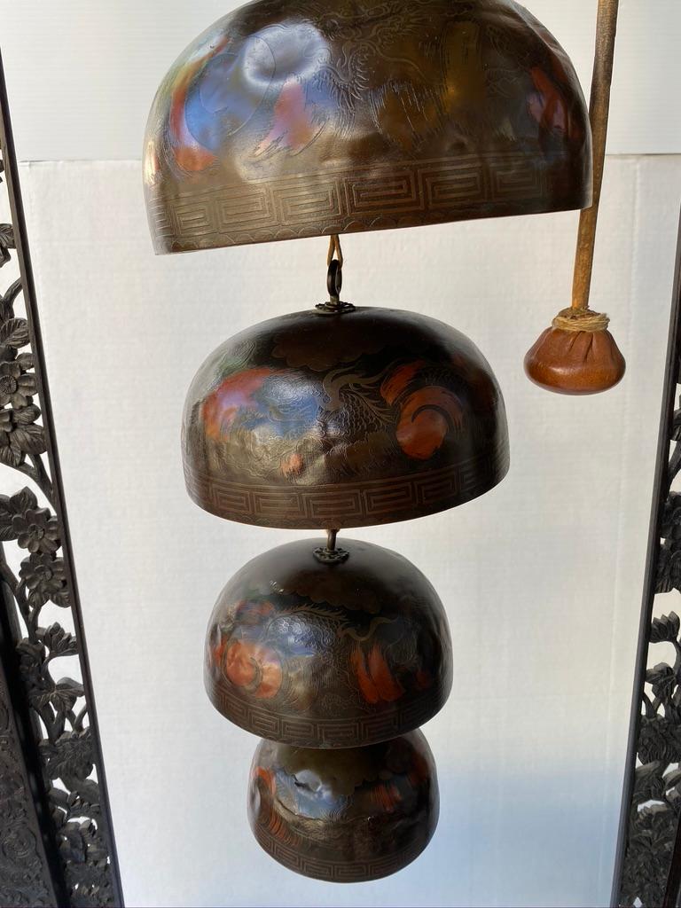 Hand-Crafted Free Standing Handcrafted or Carved Chinese Gong For Sale