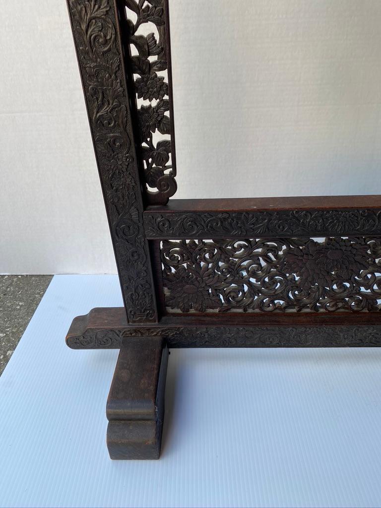 Free Standing Handcrafted or Carved Chinese Gong In Good Condition For Sale In Sarasota, FL