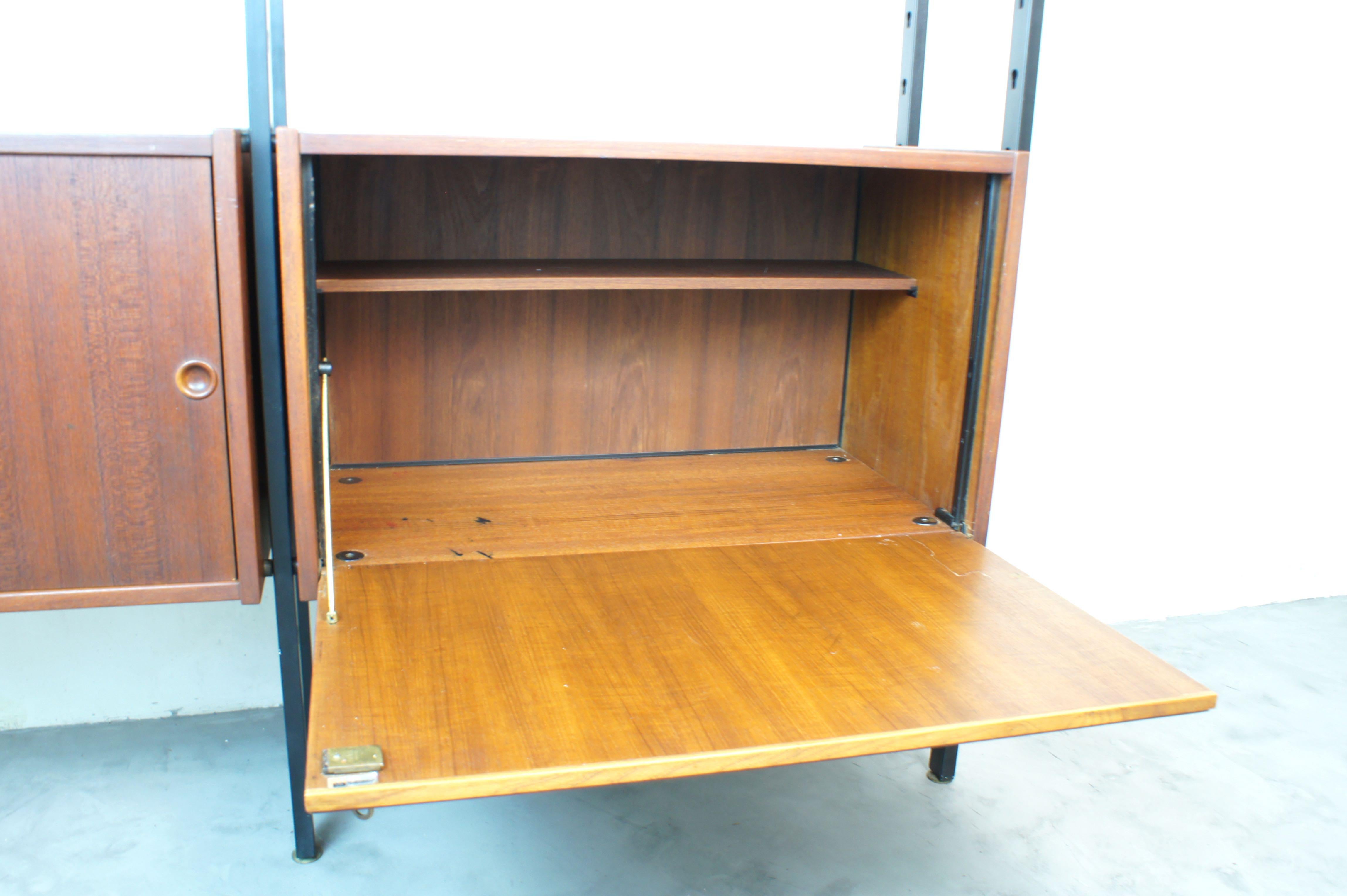 Free Standing Italian 60s Shelving System by Imb Serie Selex For Sale 1