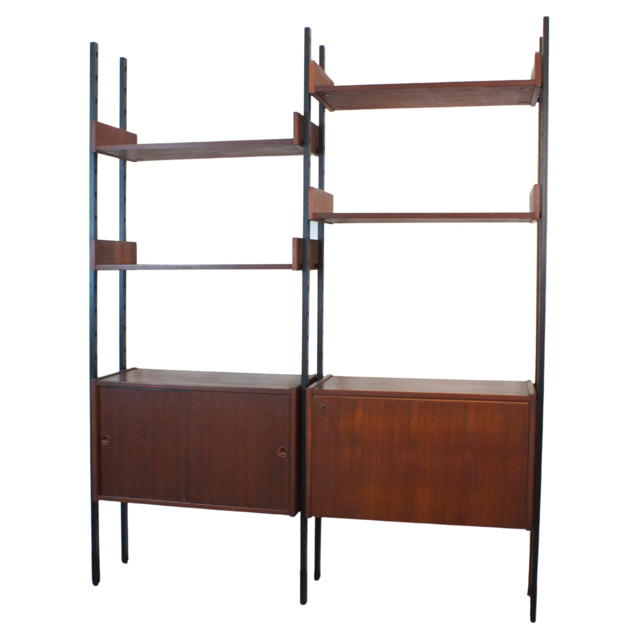 Free Standing Italian 60s Shelving System by Imb Serie Selex For Sale