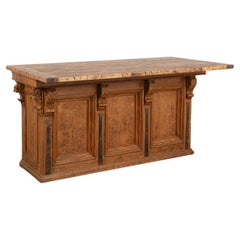 Antique Free Standing Kitchen Island Old Shop Counter, France circa 1880