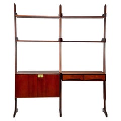 Free Standing Midcentury Teak Wall Unit