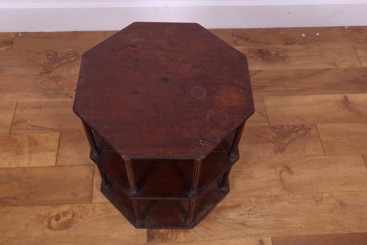 George III Free Standing Octagonal Book Case For Sale