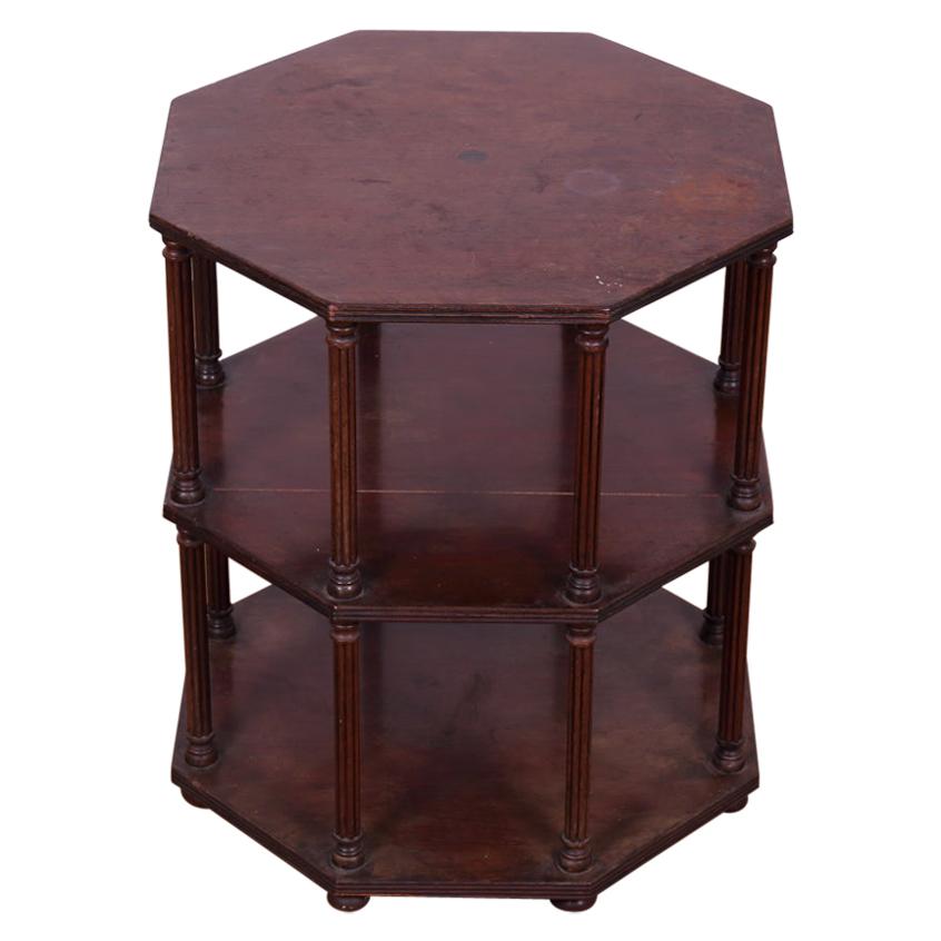 Free Standing Octagonal Book Case For Sale