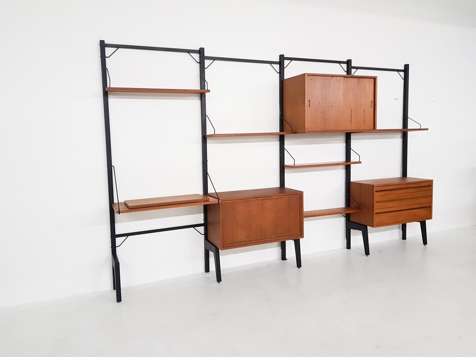 Danish Free Standing Poul Cadovius for Royal System Wall System, Denmark, 1950s