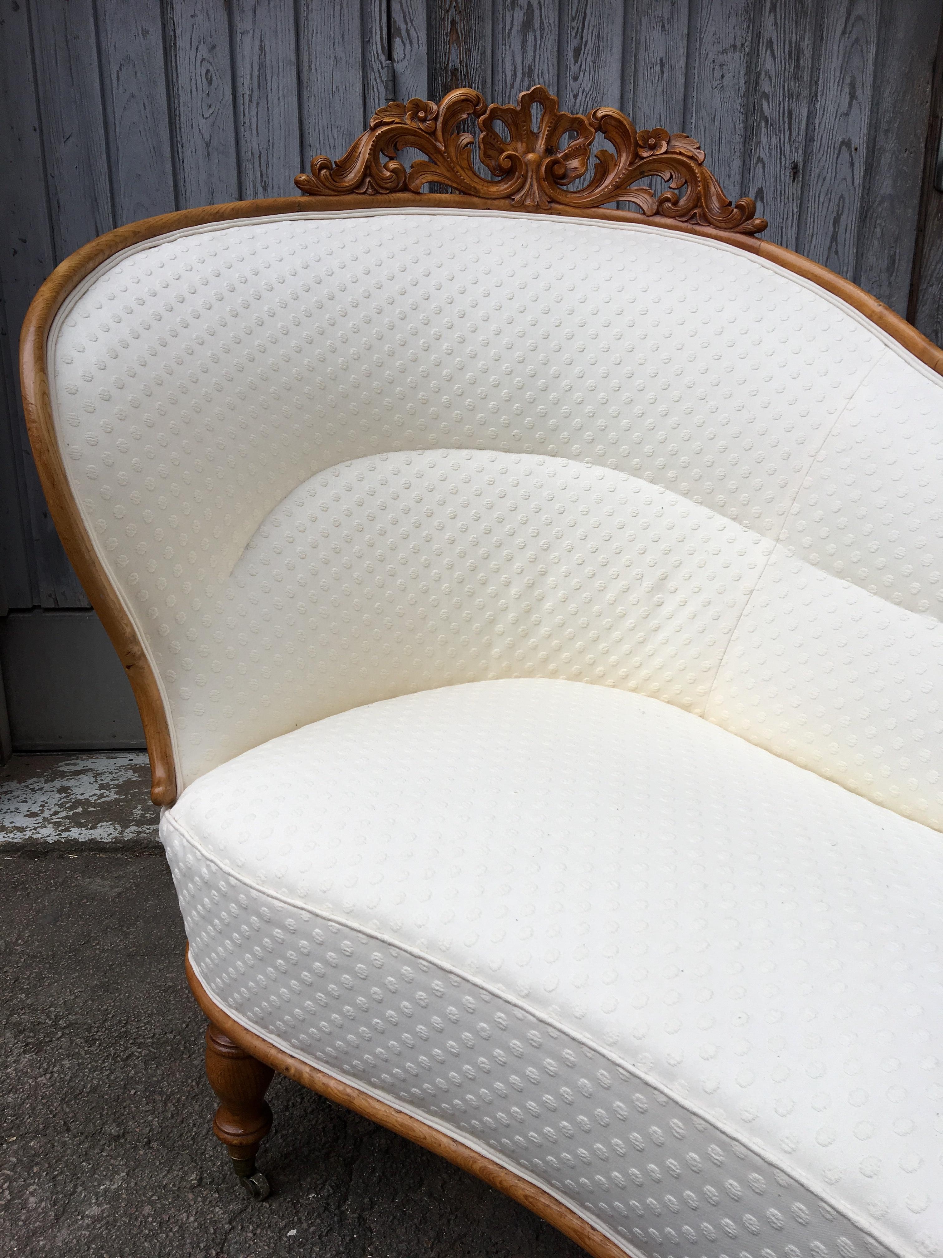 Swedish 19th Century Rococo Chaise Lounge Chair Daybed 8