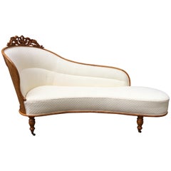 Swedish 19th Century Rococo Chaise Lounge Chair Daybed