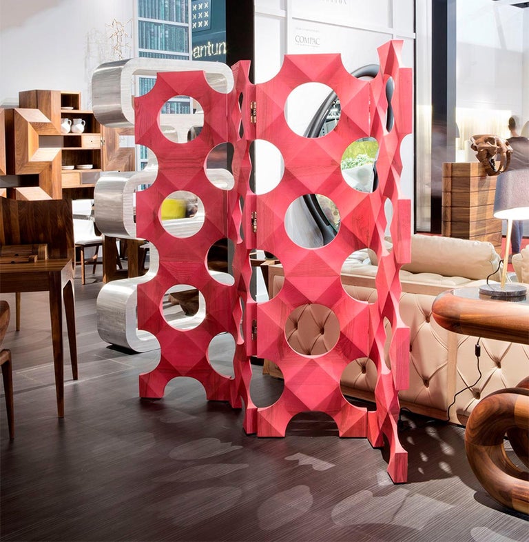 Free Standing Room Divider Made To Order With 4 Folding Panels For Sale