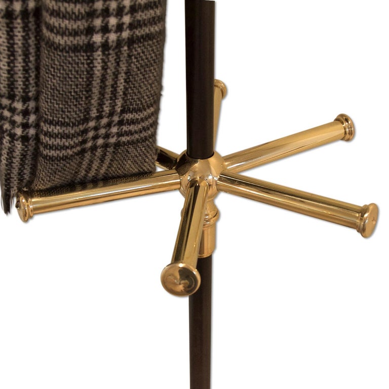 FreeStanding TwoTier Coat Rack or Coat Stand Solid Brass, Steel, Cast Iron For Sale at 1stDibs