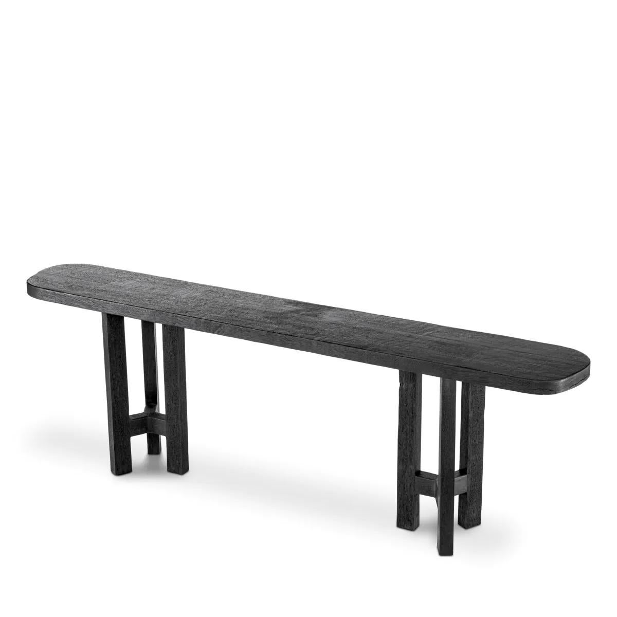 Console Table Freedom with all structure in
solid meranti wood in burnt finish.
