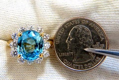Freedom Indigo Pure Blue Natural Zircon Diamond Ring 10.05 Carat 14 Karat