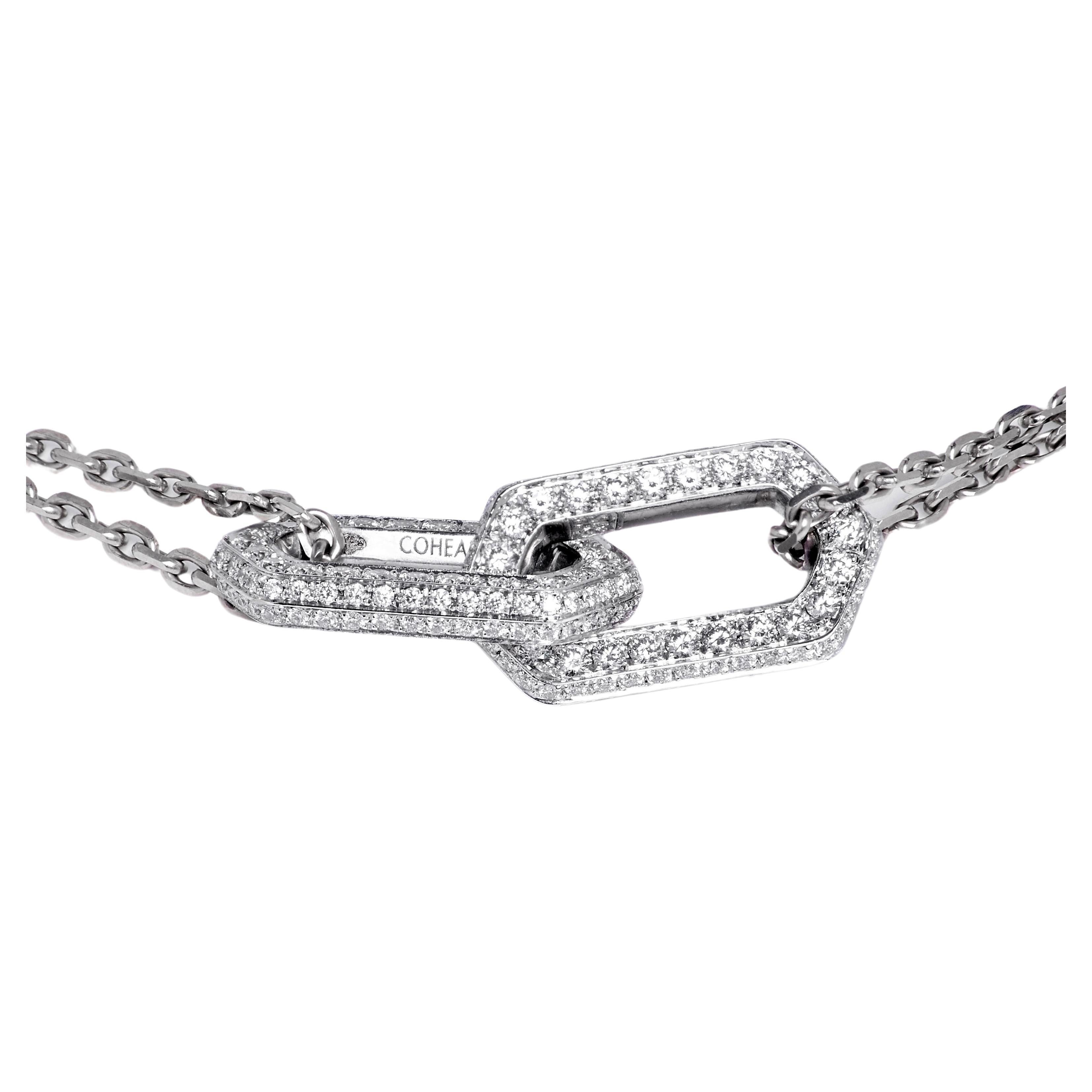 Cohearted - Freedom Links - 18k White Gold - 2.20 carat  For Sale