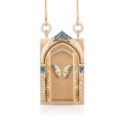 Freedom Necklace in 18k Yellow Gold with Diamonds by Nada Ghazal Fine Jewelry
