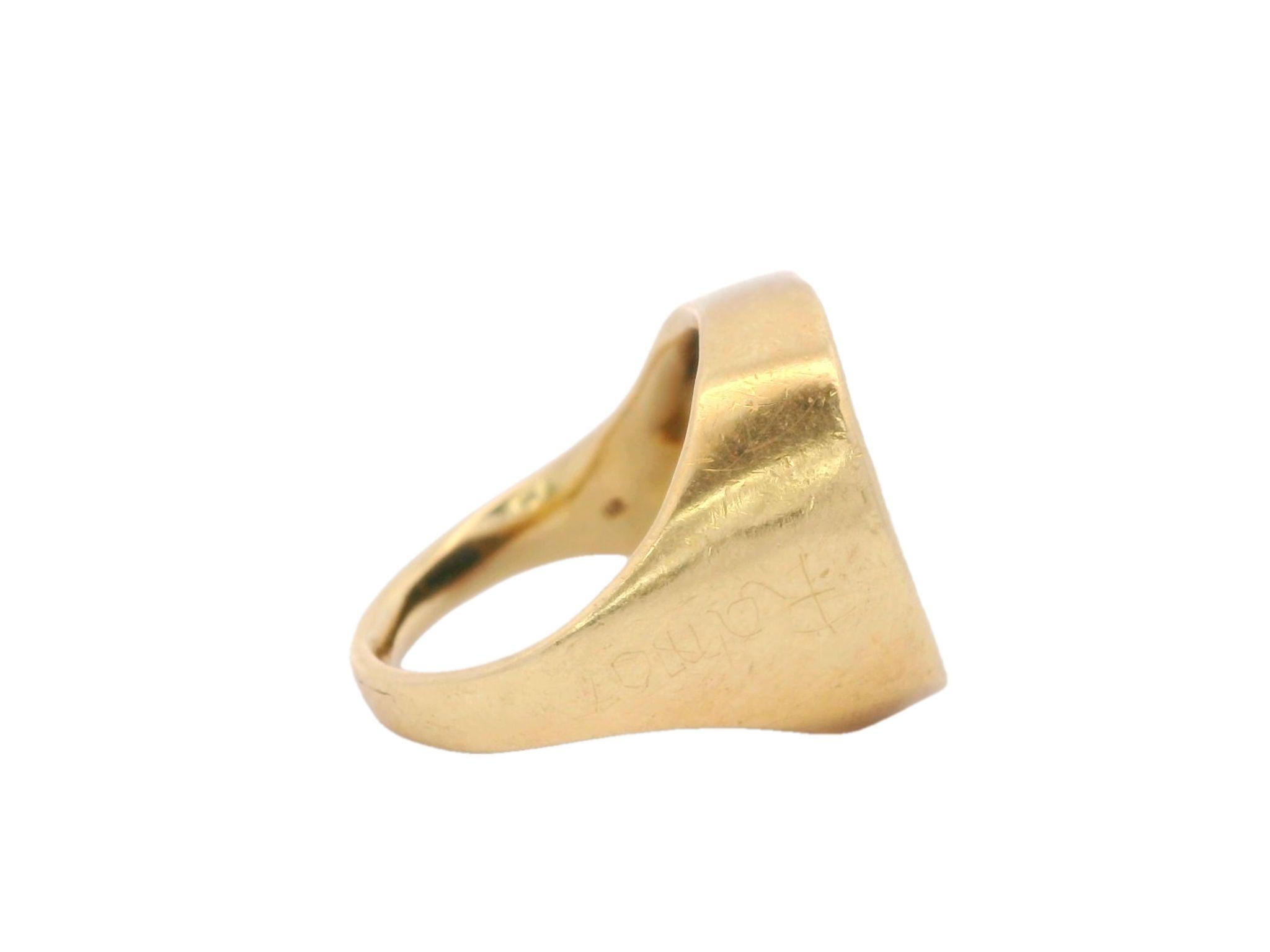 Freedom to Zion Ancient Jewish Revolt Coin in 18K Yellow Gold In Good Condition In Fairfield, CT