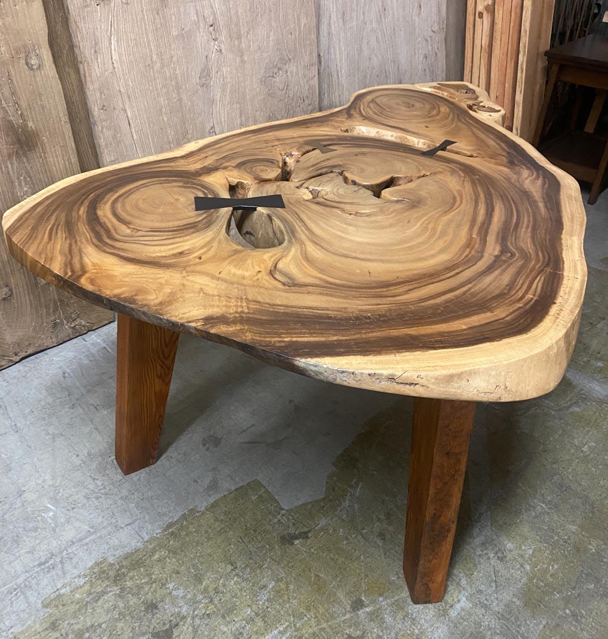 Guatemalan Freeform Albezia Wood Table