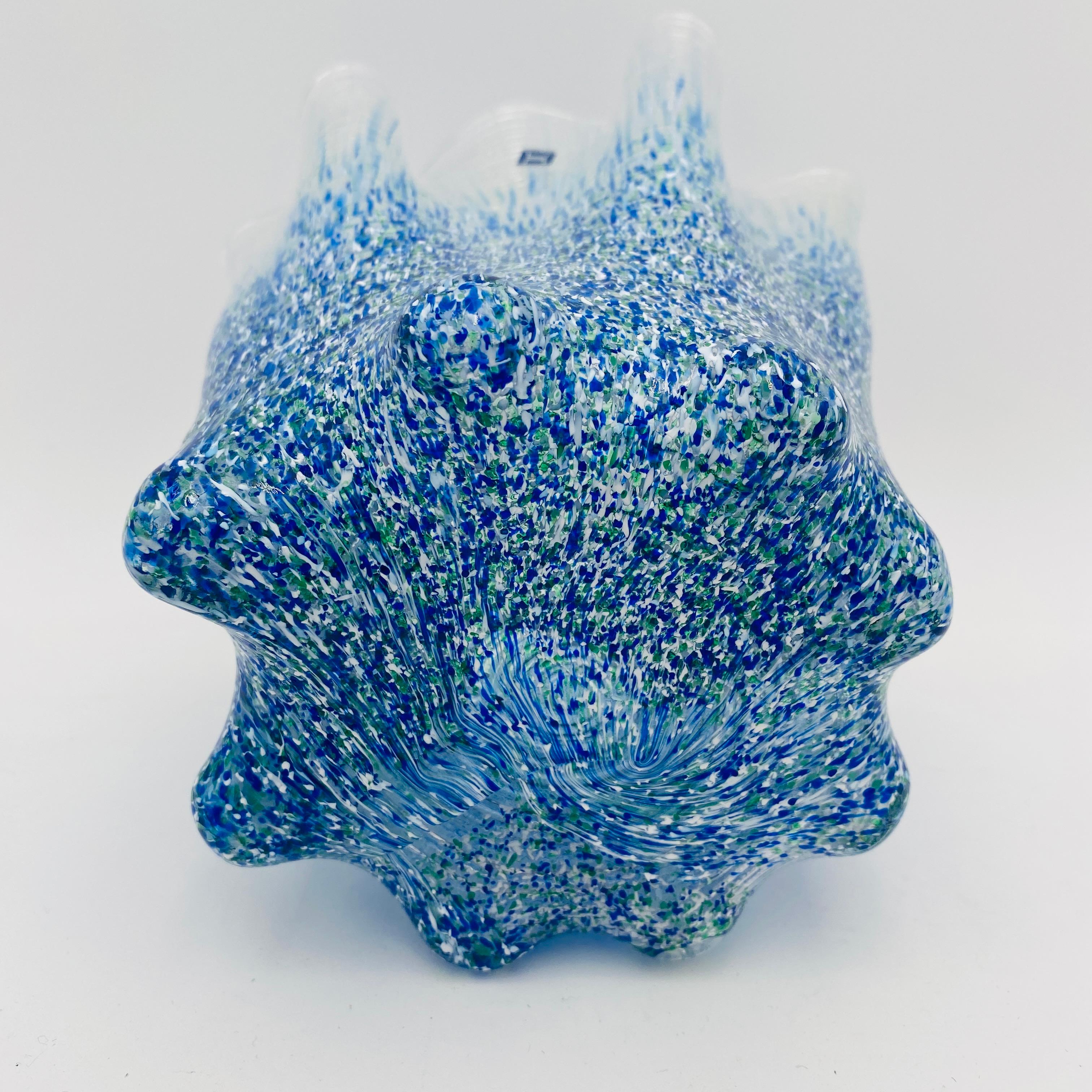 Vase en verre d'art de forme libre par Severin Brørby pour Hadeland Norvège, années 1970 en vente 2