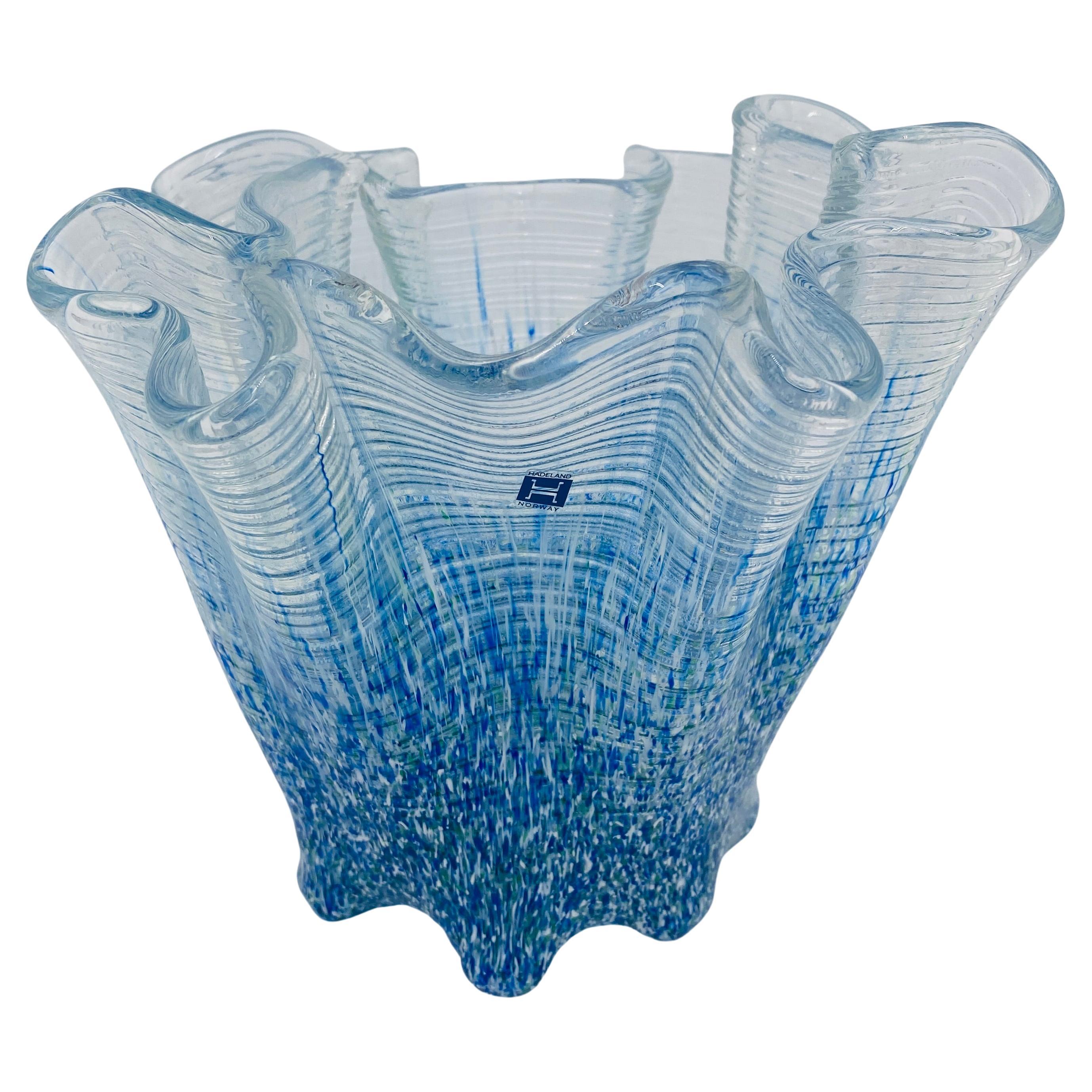 Freeform Art Glass Vase by Severin Brørby for Hadeland Norway, 1970s